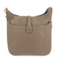 Luxury Hermes Taurillon Clemence Evelyne 3Pm Shoulder Bag Etoupe