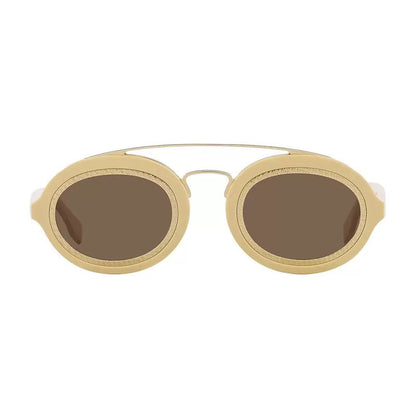 Fendi Sunglasses Oval Full Rim, Shiny Black Frame and Smoke Lens FE40094I01A