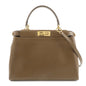 FENDI Peekaboo Regular 2Way Shoulder Bag Hand Bag Brown 8BN226