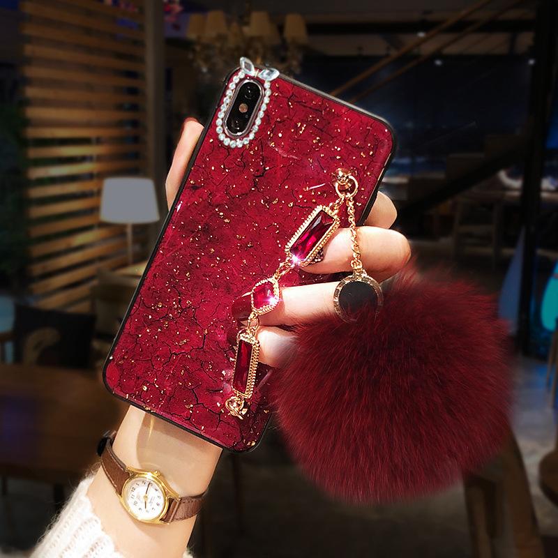 Chain hairball phone case