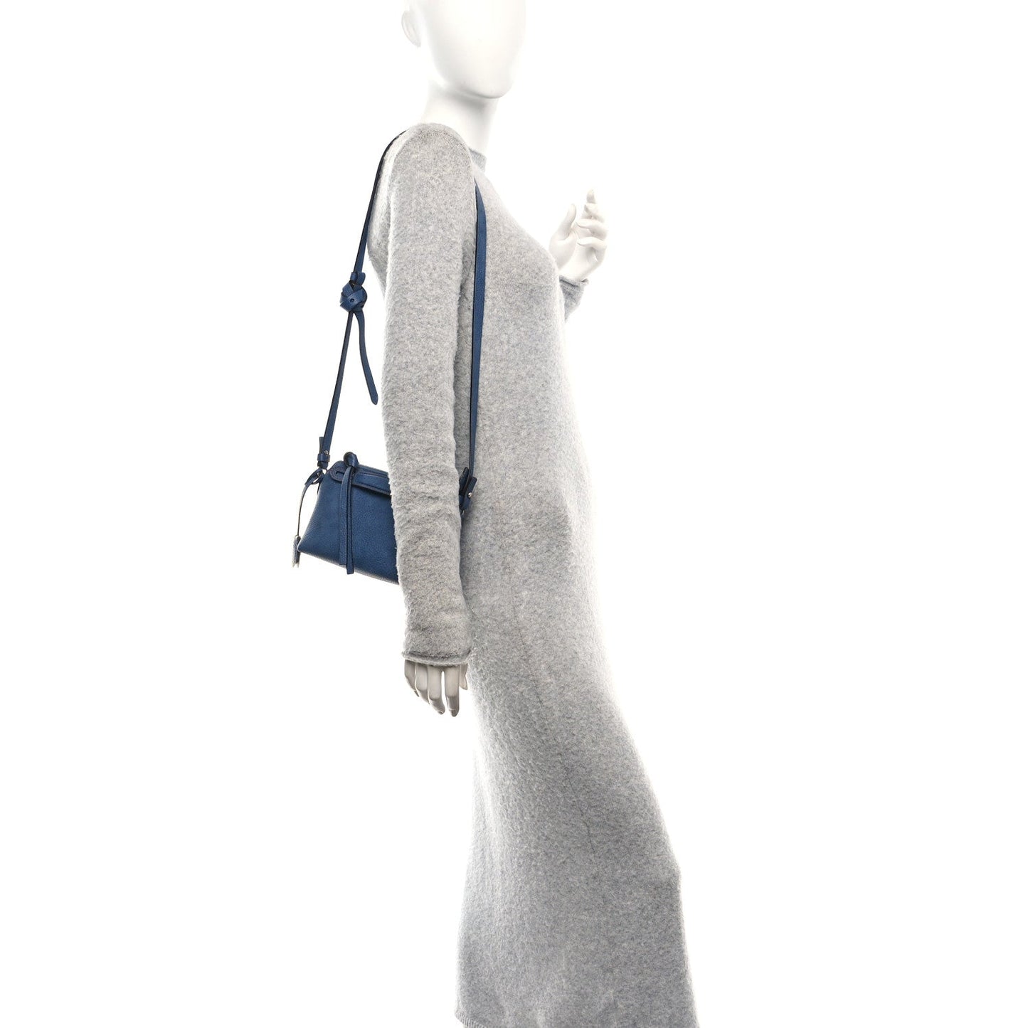 Fendi Denim Effect Cuoio Romano Mini By The Way Soft Myrtle