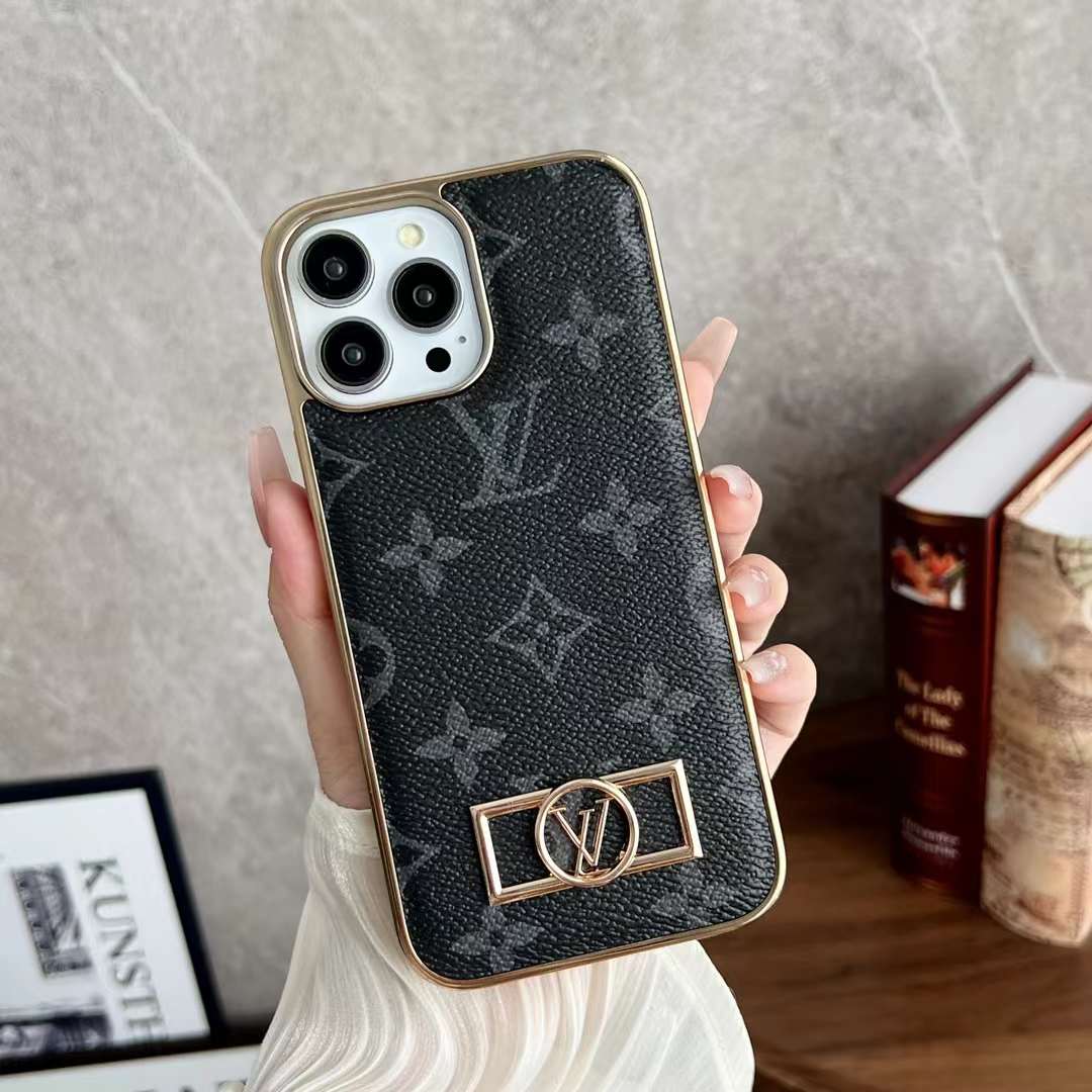 Metal label electroplating mobile phone case for iphone