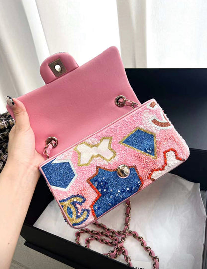 Chanel Mini Flap White Shoulder Bag