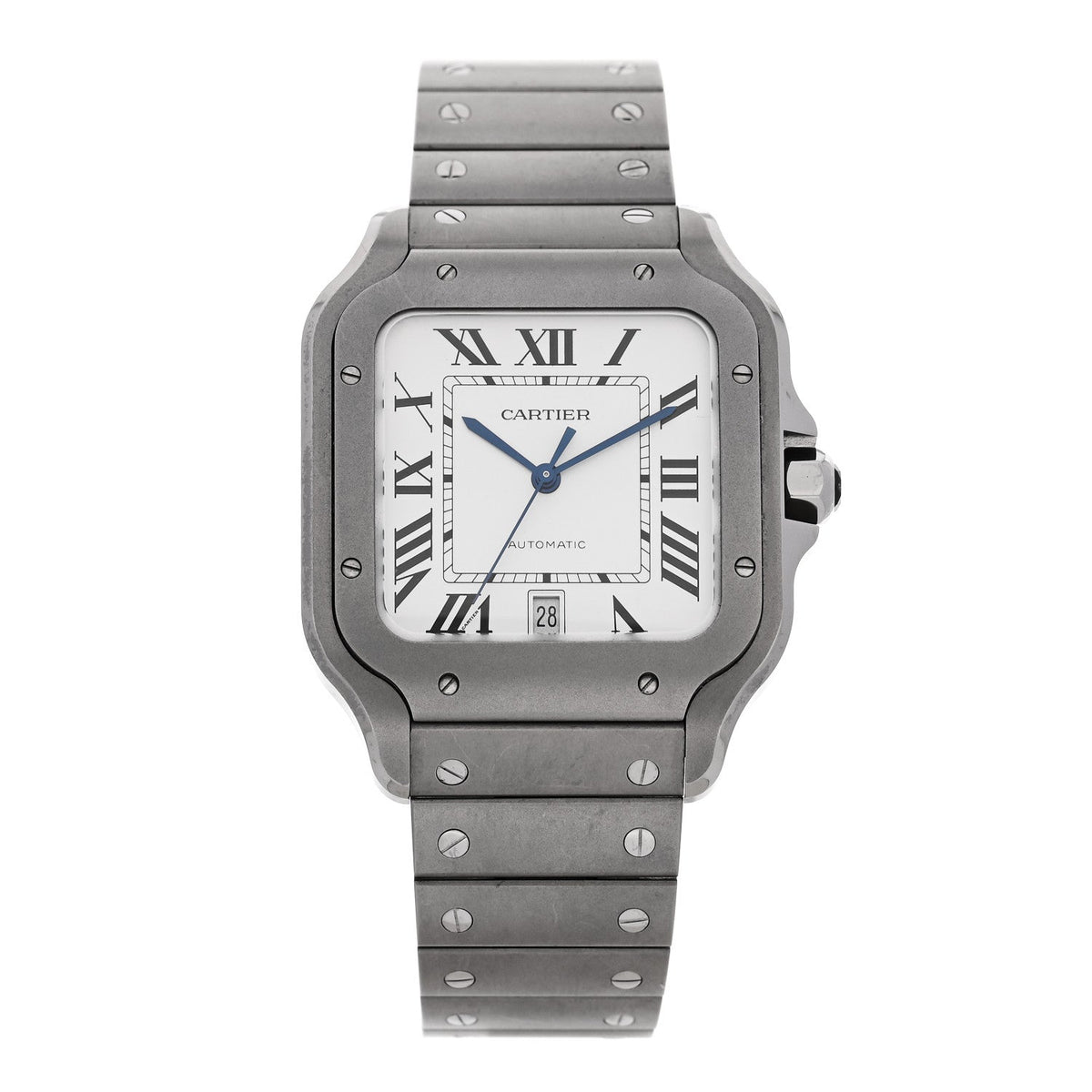 Titanium 39.8mm Santos De Cartier Automatic Watch