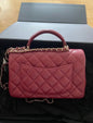 Chanel Lambskin Burgundy Shoulder Bag
