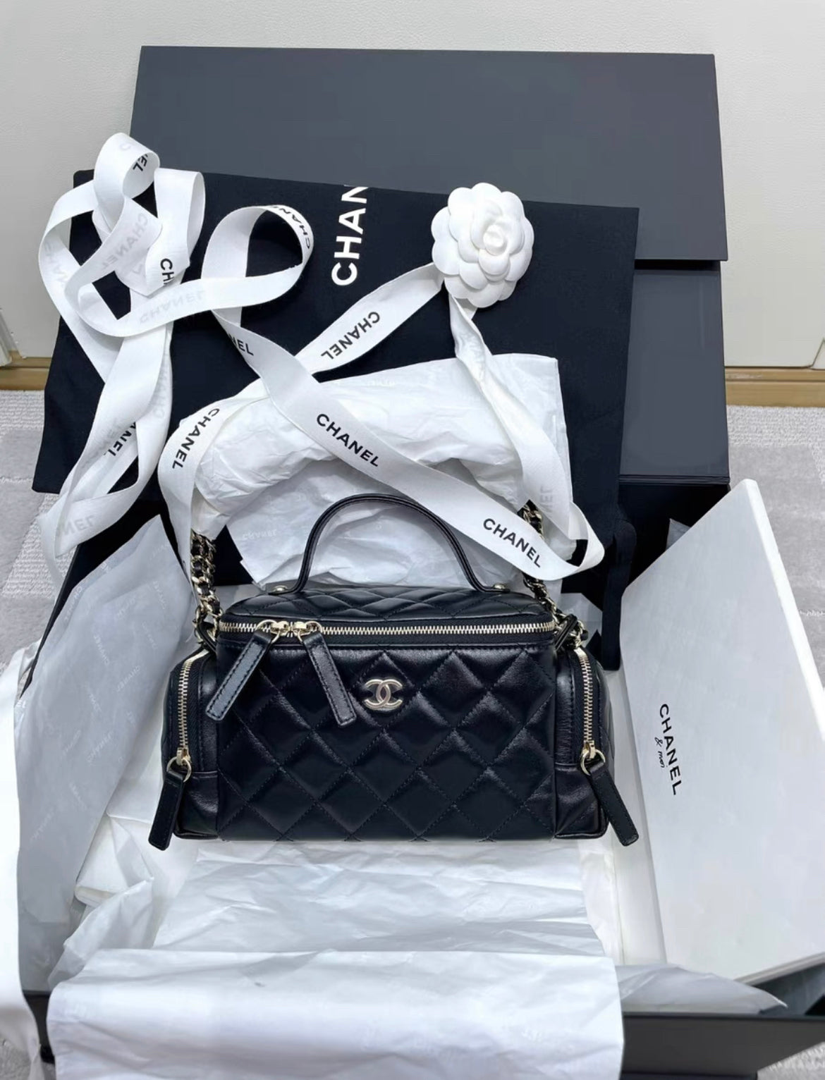 Chanel Timeless Lambskin Black Handbag Lambskin