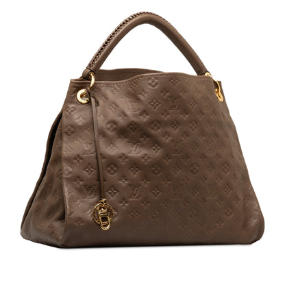 Brown Louis Vuitton Monogram Empreinte Artsy MM Hobo Bag