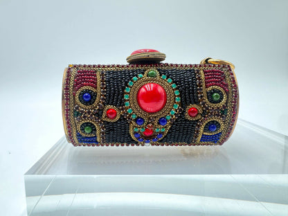 Chanel 1981 Jewelled Metal Clutch