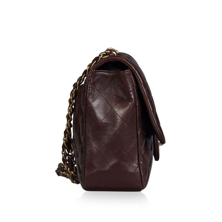 Chanel Lambskin Brown Shoulder Bag