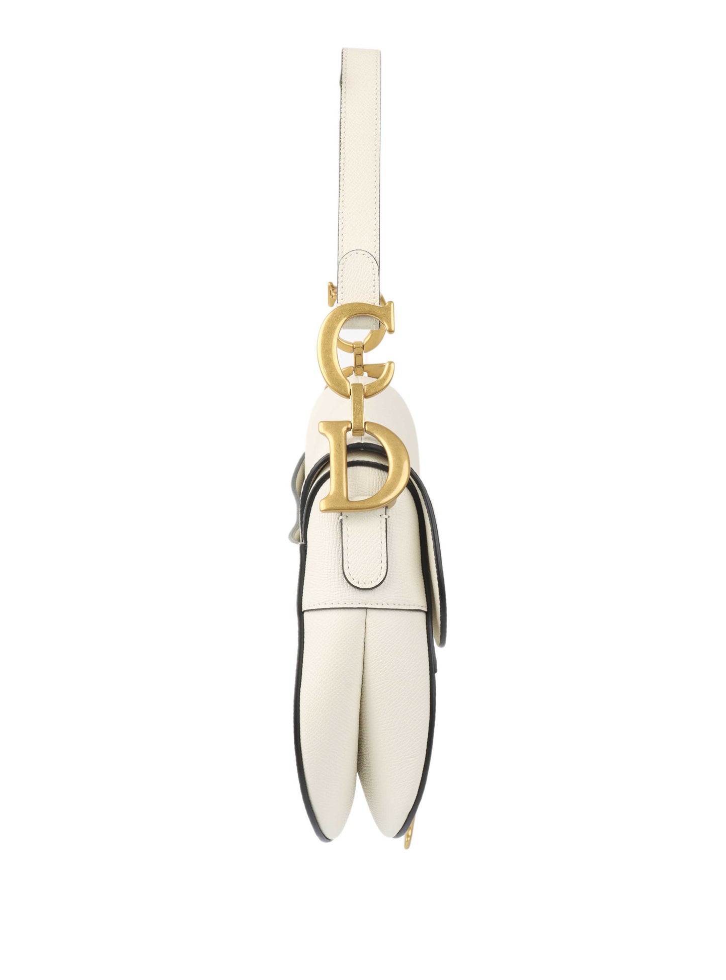 Dior Saddle Leather Crossbody White