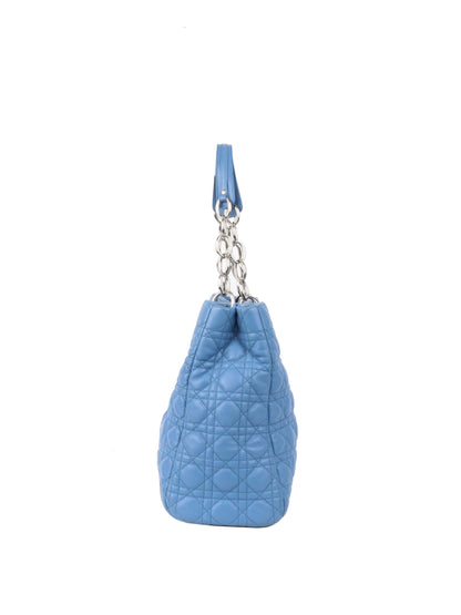 Dior Large Blue Cannage Soft Shopping Tote