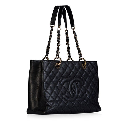 Chanel Classic Flap Caviar Black Tote Bag Caviar