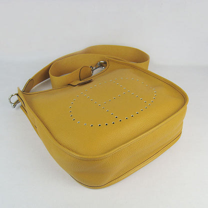 Luxury Hermes Evelyne I Handbag Yellow Silver