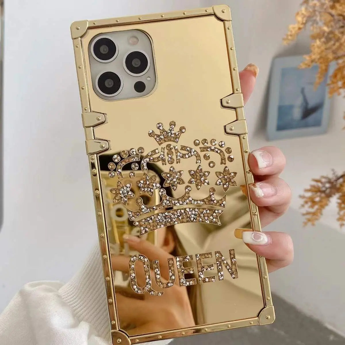 crown mirror phone case