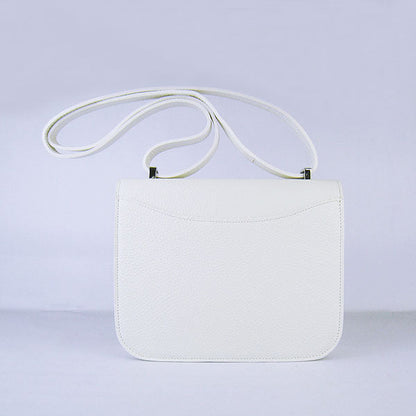 Luxury Hermes Constance Cowskin Leather Bag Beige Silver