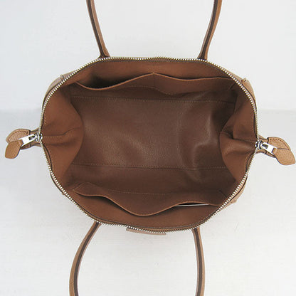 Luxury Hermes Paris Bombay Victoria Handbag Light Coffee