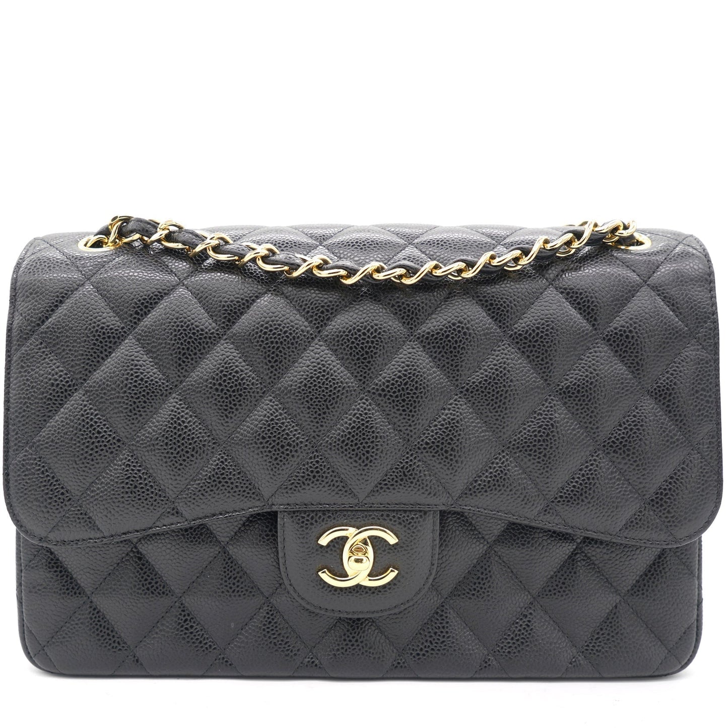 Chanel Flap Classic Quilted Caviar Black Shoulder Bag Style 6