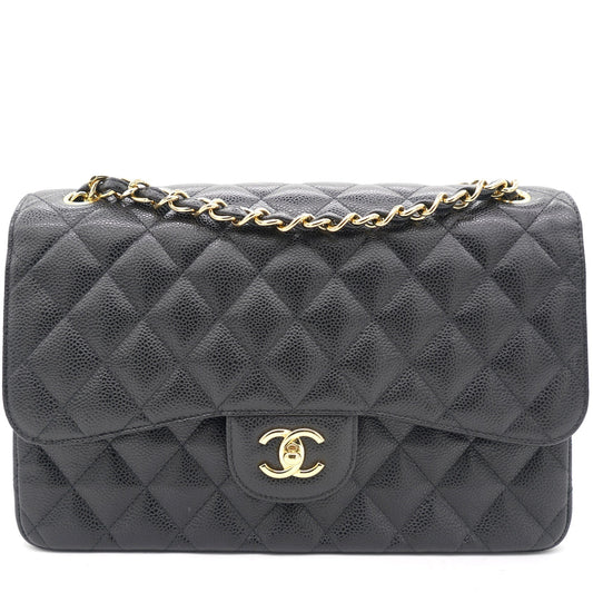 Chanel Flap Classic Quilted Caviar Black Shoulder Bag Style 6