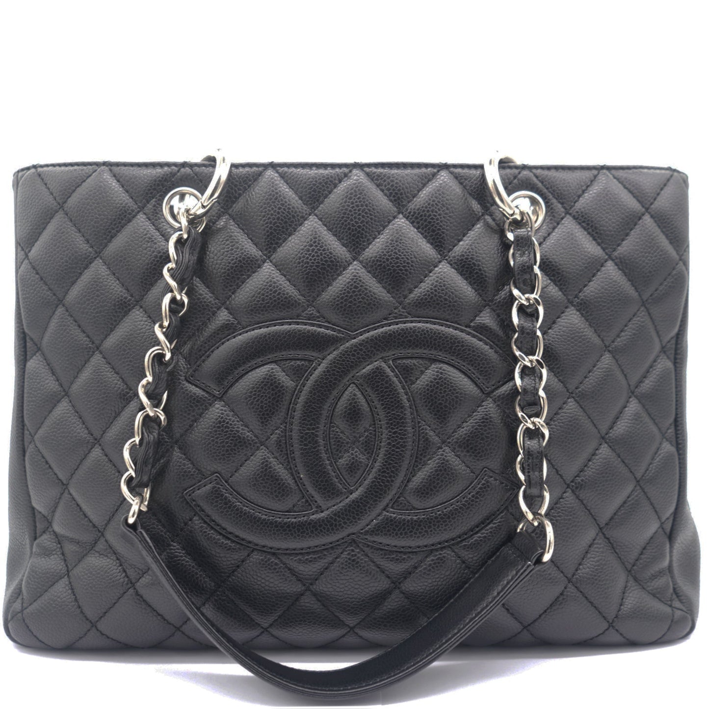 Chanel Quilted Caviar Leather Black Tote