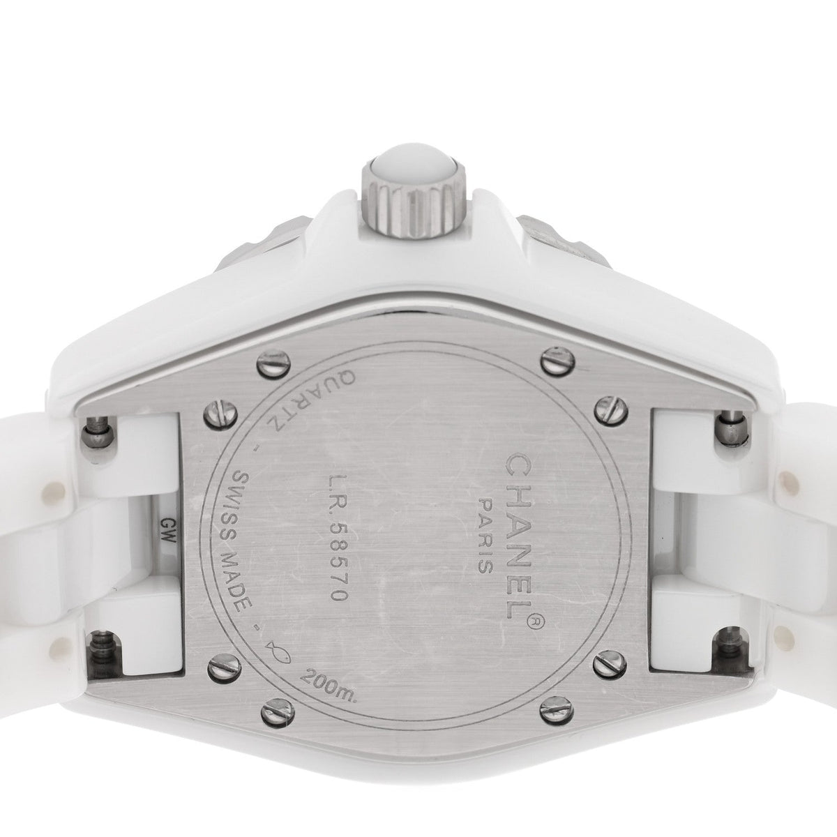 Stainless Steel Ceramic 33mm J12 Quartz Watch White