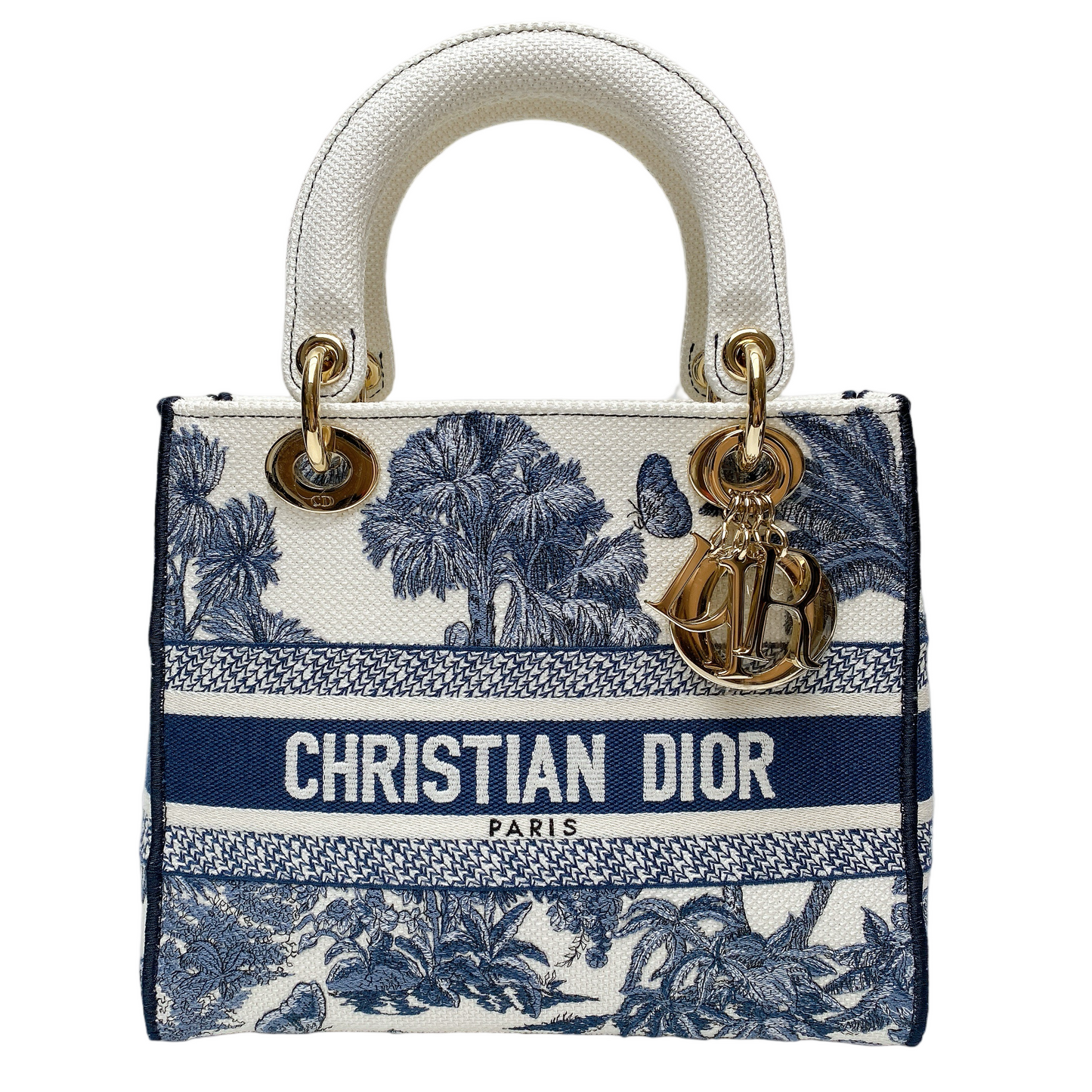 Dior Lady Dior Lou Canvas Handbag
