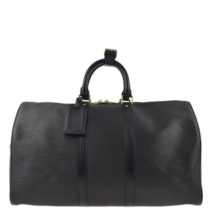 Louis Vuitton 2000 Black Epi Keepall 45 Travel Duffle Handbag M42972