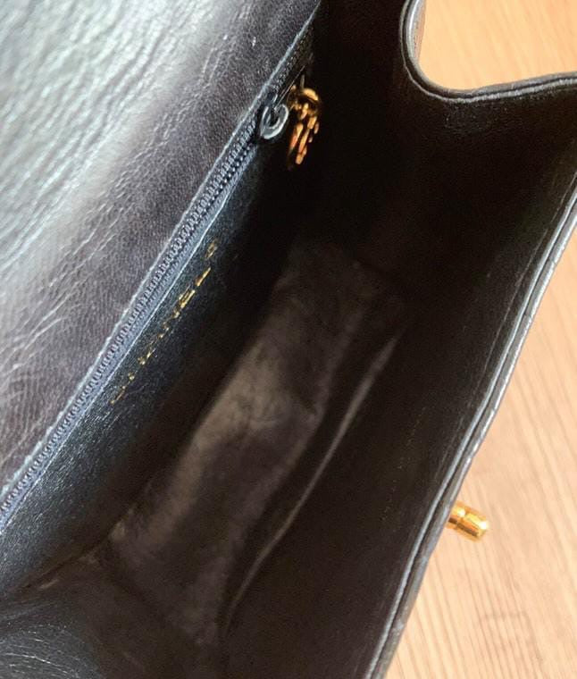 Chanel 1996-1997 Black Crocodile Mini Kelly Bag