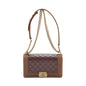 Chanel Boy Leather Brown Gold Chain Shoulder Bag Style