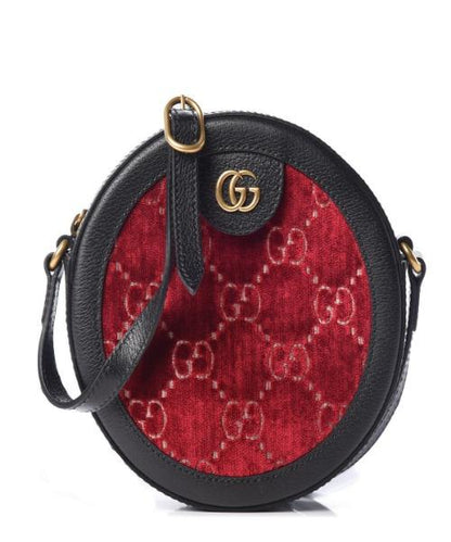 Gucci GG VeLouis Vuittonet Round Shoulder Bag Red