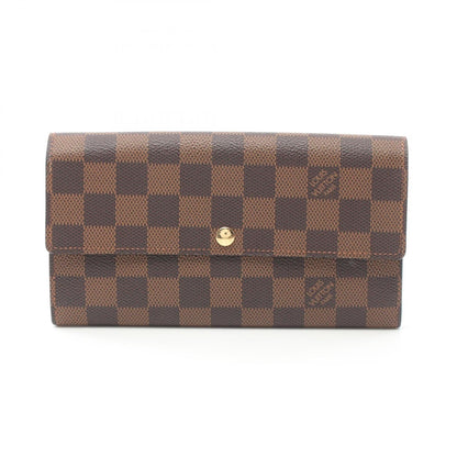 Louis Vuitton  Coated Canvas Leather Long Wallet (Bi-Fold)