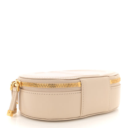Christian Dior Calfskin Cd Signature Oval Crossbody Camera Bag Caramel Beige