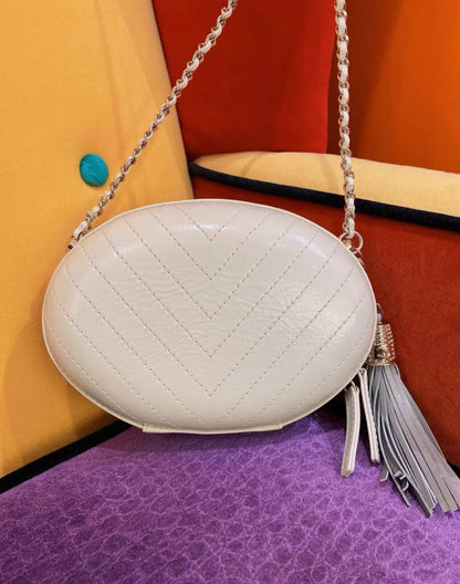 Chanel Timeless Lambskin White Handbag