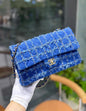 Chanel Timeless Tweed Blue Crossbody