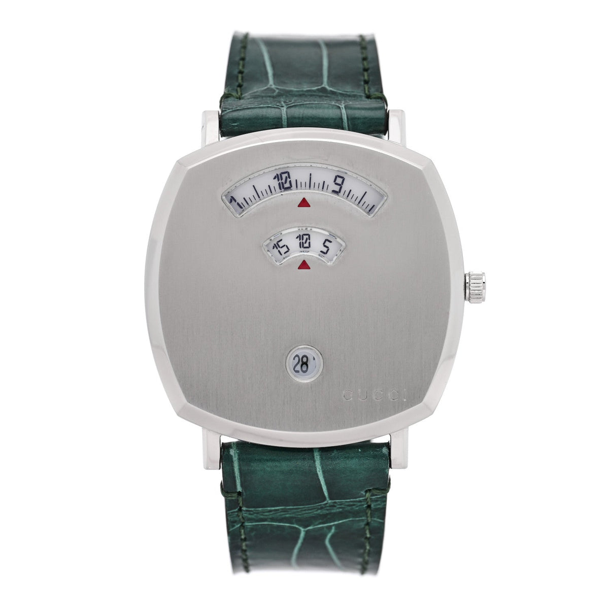 Stainless Steel Alligator 38mm Grip Quartz Watch Green