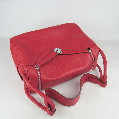 Luxury Hermes Lindy 34Cm Handbag 6208 Red Silver