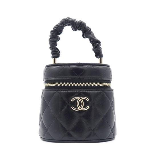 Chanel Black 22S Top Handle Mini Vanity Bag