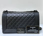 Chanel Boy Medium So Black Calfskin Bag