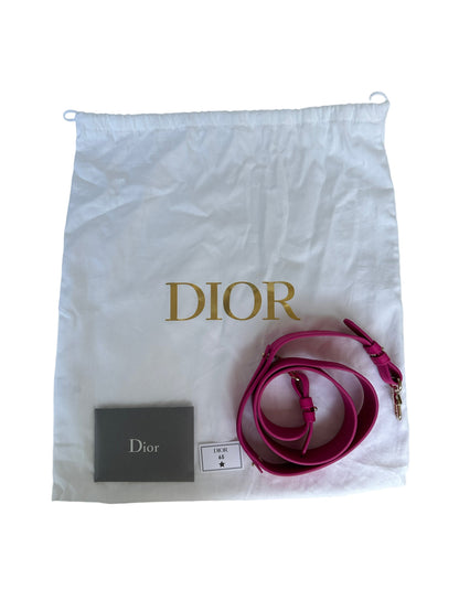 Christian Dior 2023 Rani Pink Leather Cannage Quilted My Abcdior Small Lady Dior Bag