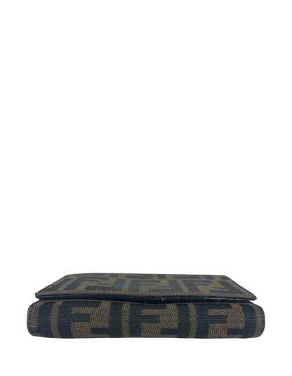 Fendi Tobacco Brown Zucca Logo Monogram Wallet