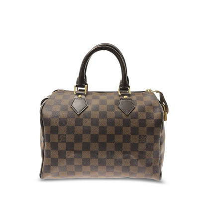 Brown Louis Vuitton Damier Ebene Speedy 25 Boston Bag