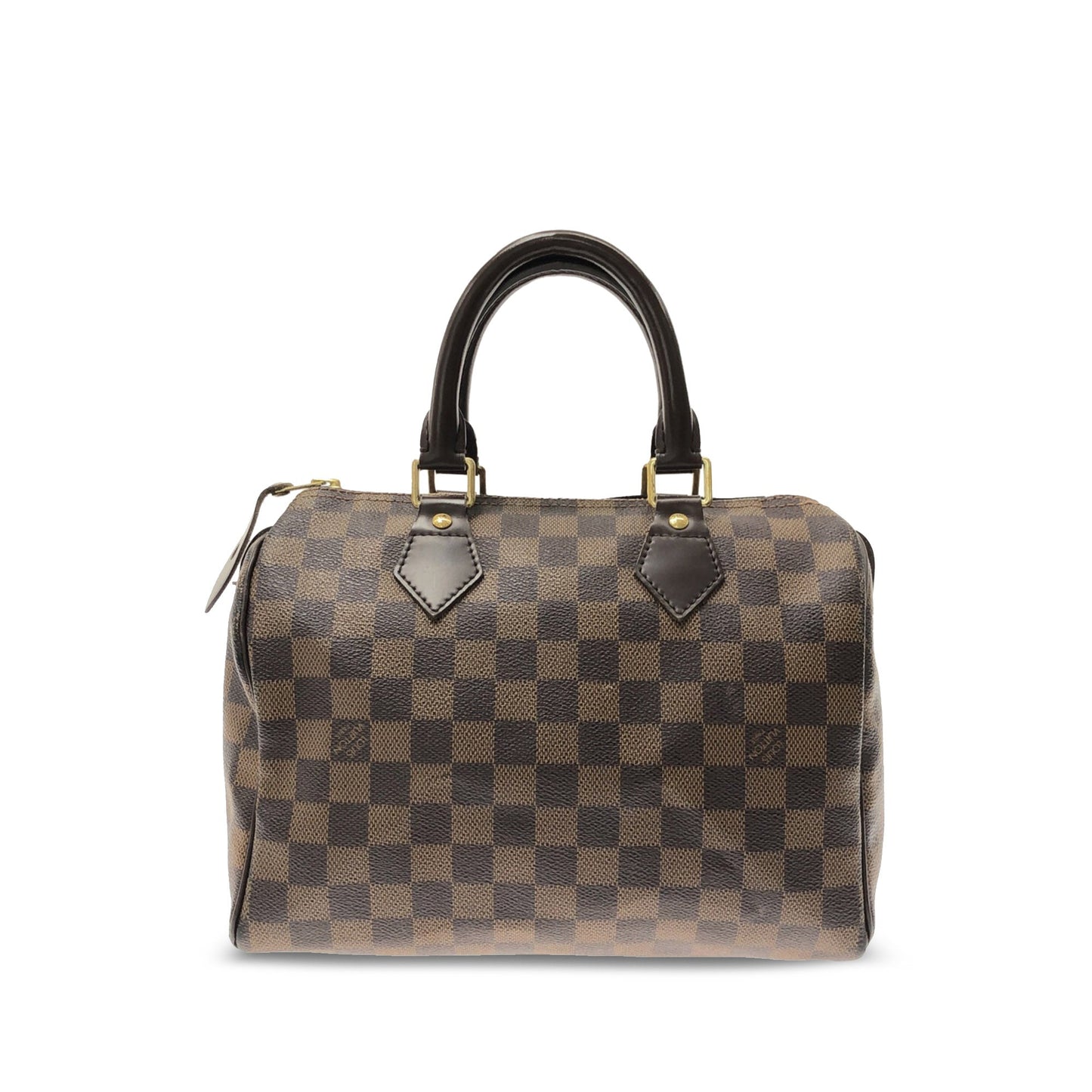 Brown Louis Vuitton Damier Ebene Speedy 25 Boston Bag