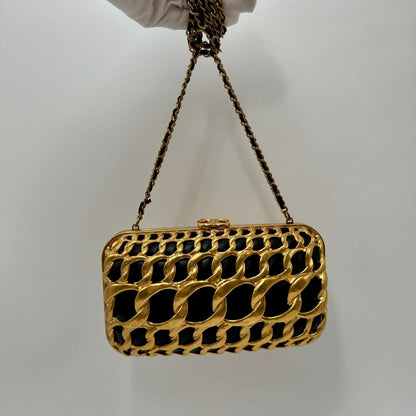Chanel Pre-Fall 2019 Lambskin Gold Metal Clutch
