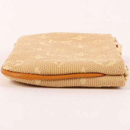 LOUIS VUITTON 2008 Made Monogram Mini Lin Pochette Cles Beige