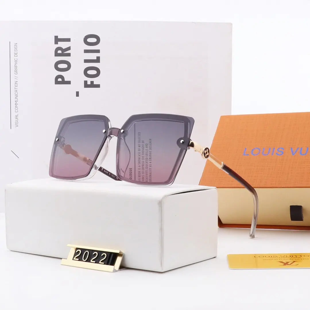 5 COLORS LETTER DECORATION SQUARE POLARIZED SUNGLASSES