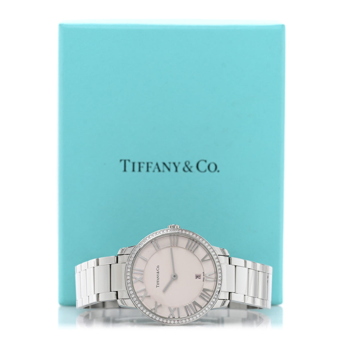 Stainless Steel Diamond Bezel 31mm Atlas 2-Hand Quartz Watch