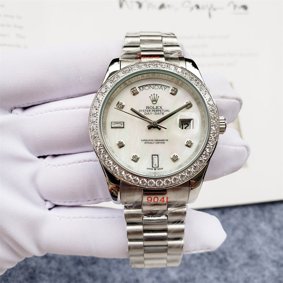 Rolex Day-Date 40mm White Dial Silver