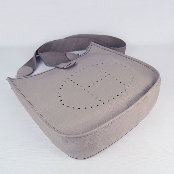 Luxury Hermes Evelyne I Handbag Grey Silver