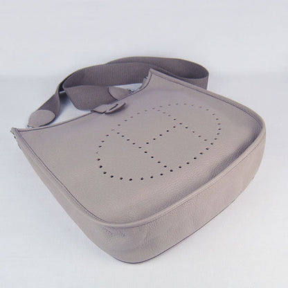Luxury Hermes Evelyne I Handbag Grey Silver