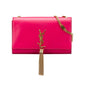 Saint Laurent Logo Tassel Leather Shoulder Bag