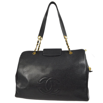 Chanel Black Caviar Supermodel Shoulder Bag